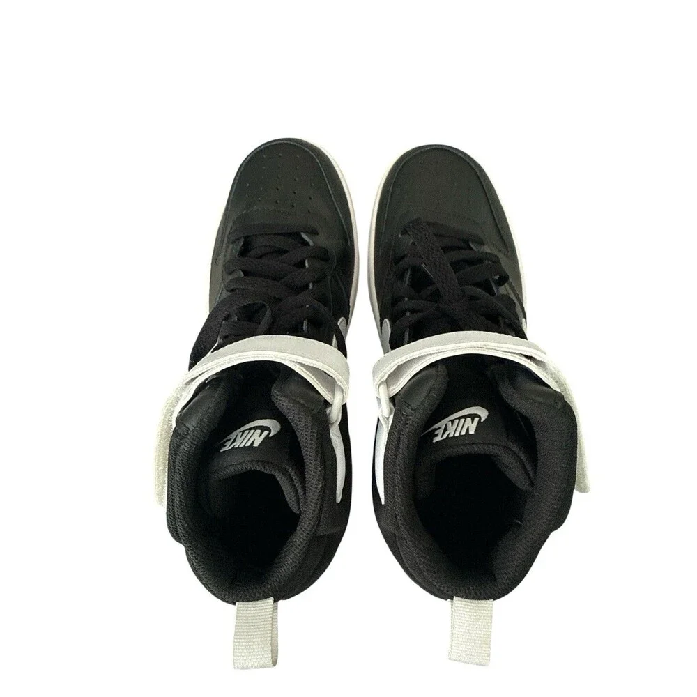 Big Kid's Nike Court Borough Mid 2 (GS) Black/White CD7782 010 Youth 7